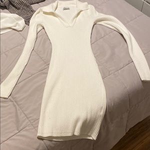 knitted collard midi dress from hollister